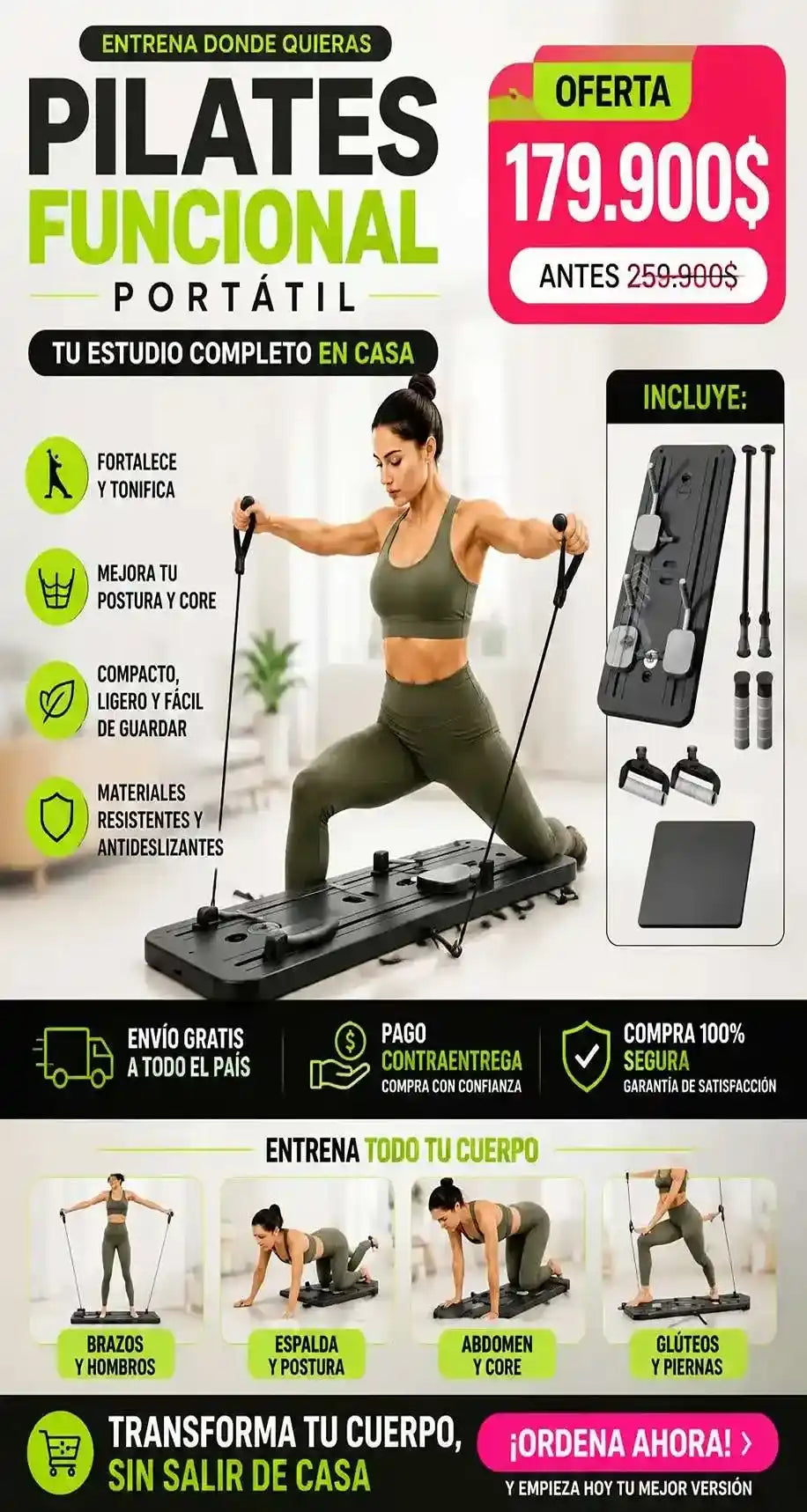 PILATES FUNCIONAL PORTATIL | ENTRENAMIENTO DESDE CASA™