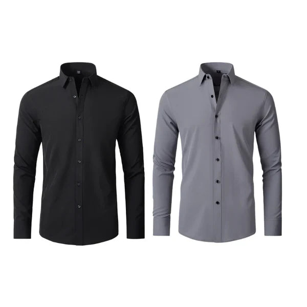 COMPRE 1 Y LLEVA 2 | CAMISA MANGA LARGA ULTRA TECNOLÓGICA - NO SE ARRUGA®