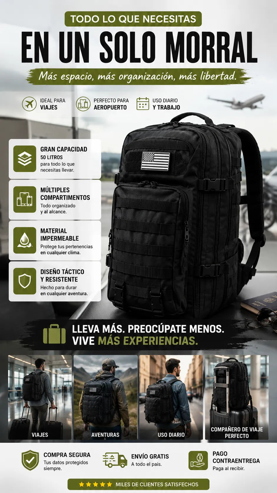 PRACTICIDAD EN UN SOLO ESPACIO | MORRAL MULTIUSOS