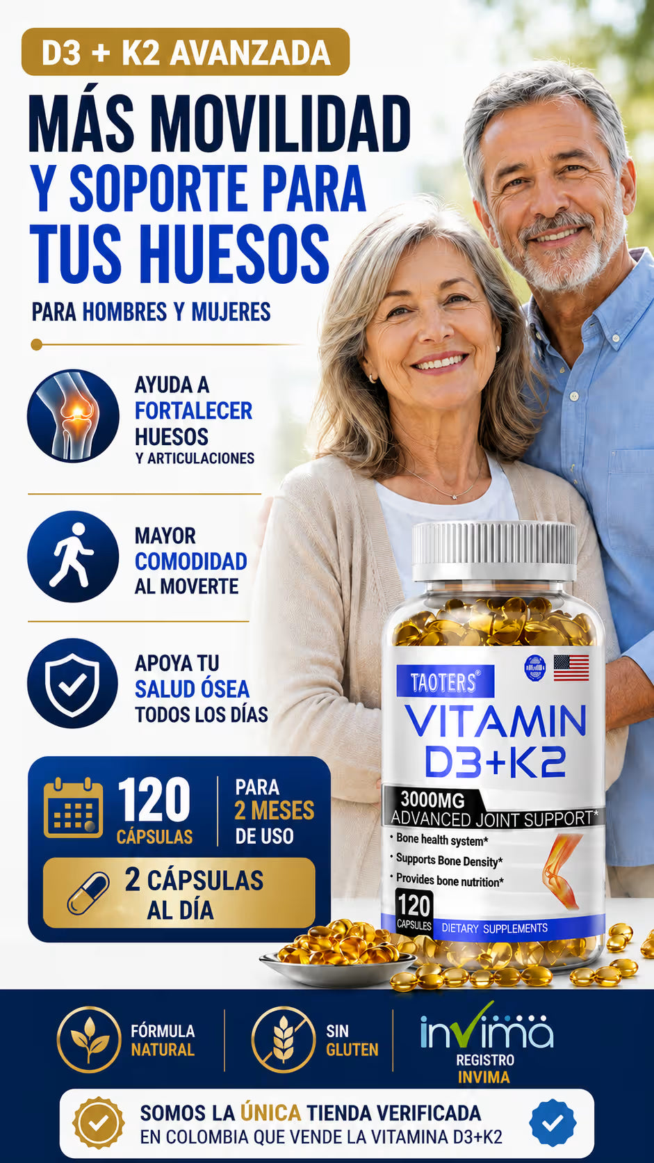 VITAMINA D3 + K2 AMERICANA 🇺🇲