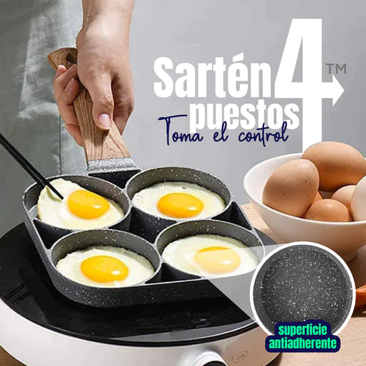 SARTEN 4 PUESTOS ⭐⭐⭐⭐⭐ | 🚛 ENVÍOS GRATIS