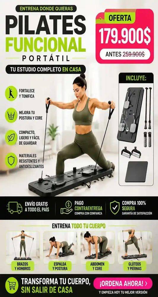 PILATES FUNCIONAL PORTATIL | ENTRENAMIENTO DESDE CASA™