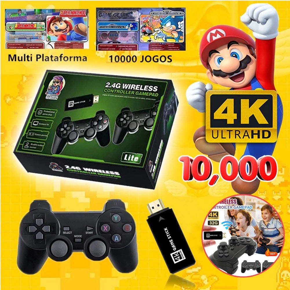 CONSOLA DE VIDEOJUEGOS GAME STICK CON 10 MIL JUEGOS INCORPORADOS 🕹️