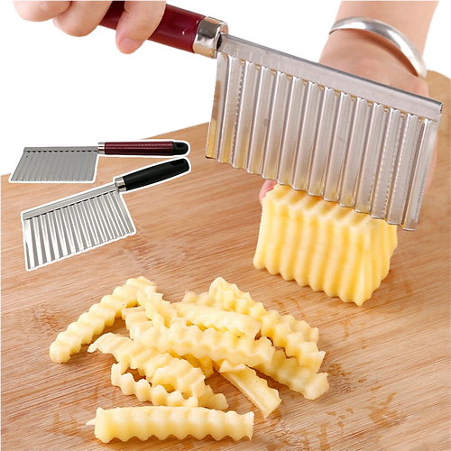 TENDENCIA 🔥 - Cuchillo Cortador de Papas onduladas x 2 🎁