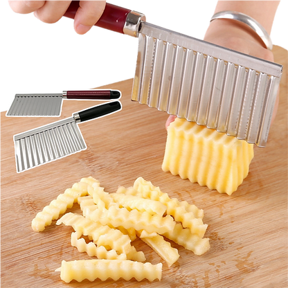 TENDENCIA 🔥 - Cuchillo Cortador de Papas onduladas x 2 🎁