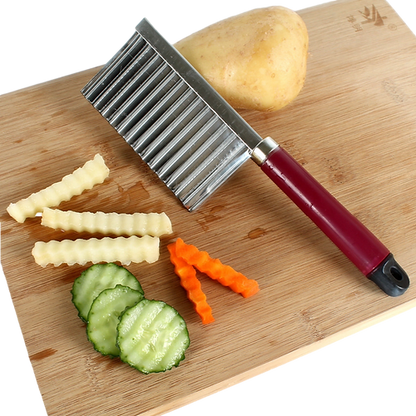 TENDENCIA 🔥 - Cuchillo Cortador de Papas onduladas x 2 🎁