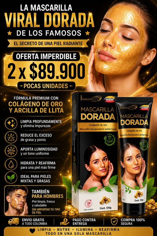 MASCARILLA DORADA CON RETINOL | Paga 1 Lleva 2 x 100 ml ⭐⭐⭐⭐⭐