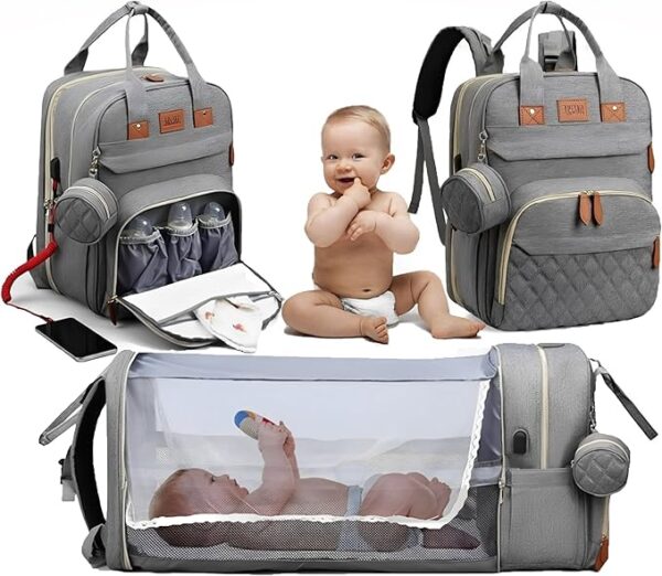 PAÑALERA MULTIFUNCIONAL CON CUNA PARA BEBÉ👶